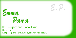 emma para business card